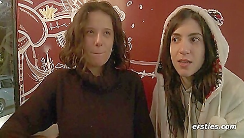 Blonde lesbians licking